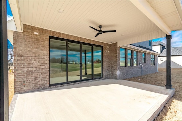 view of patio / terrace with ceiling fan