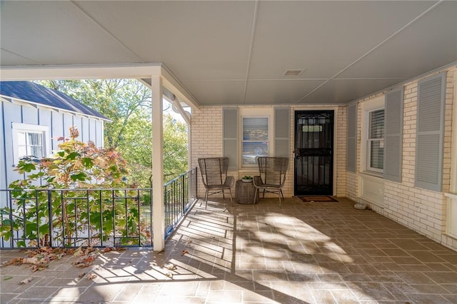 view of sunroom