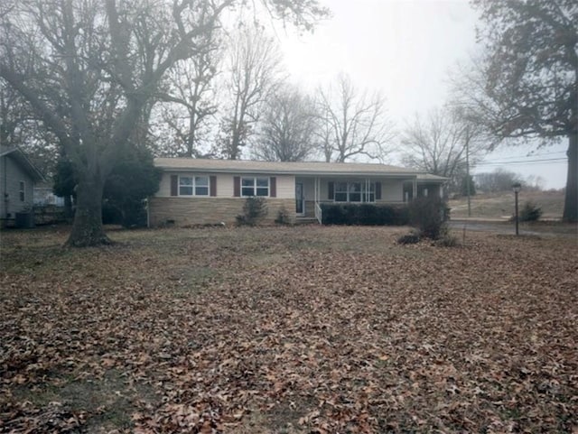 view of single story home