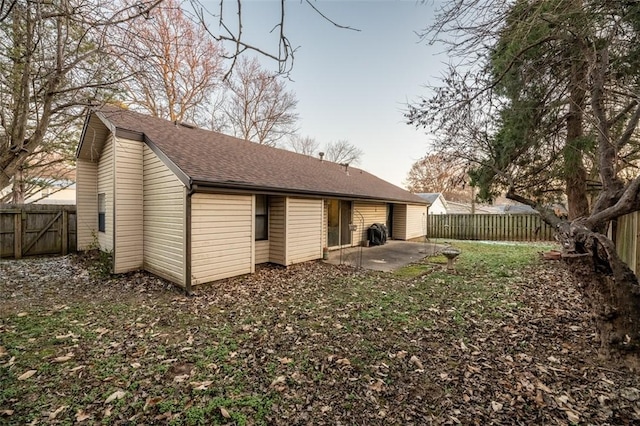 back of house featuring a patio area