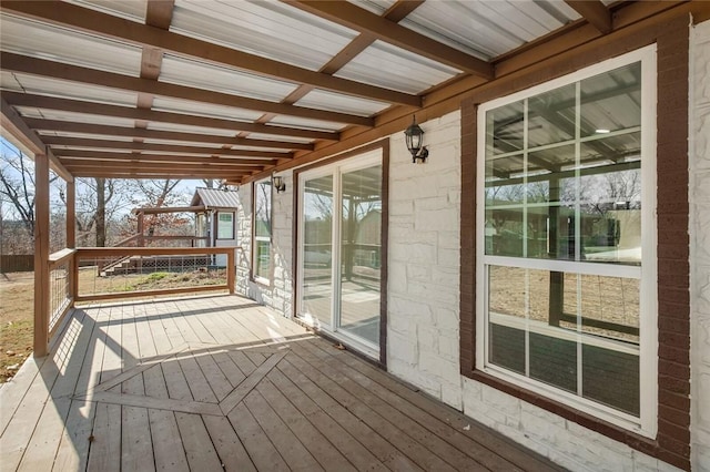 view of wooden deck