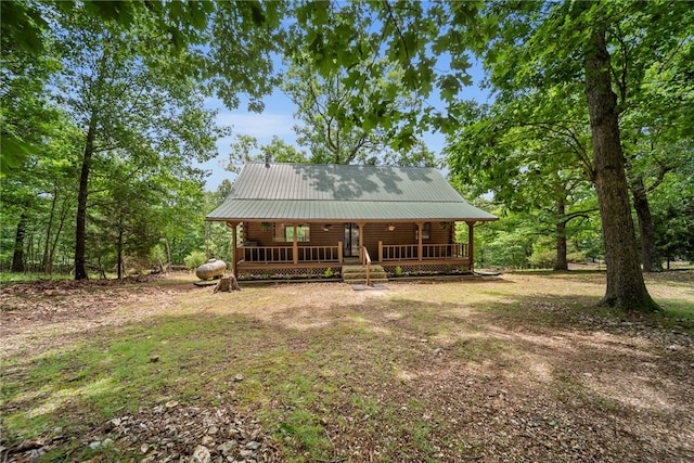 view of front of property with covered porch