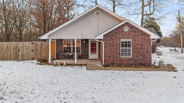 view of front of home