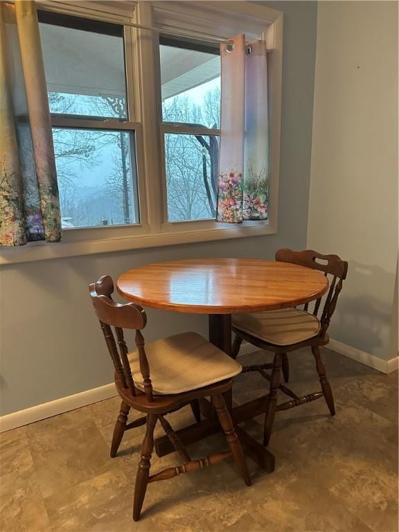 dining area with baseboards