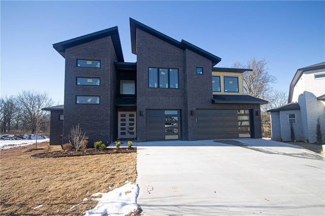 modern home with a garage