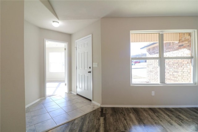 entryway featuring dark hardwood / wood-style flooring