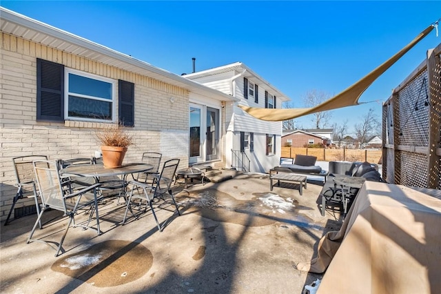 view of patio with an outdoor hangout area