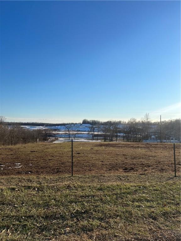 view of yard with a rural view