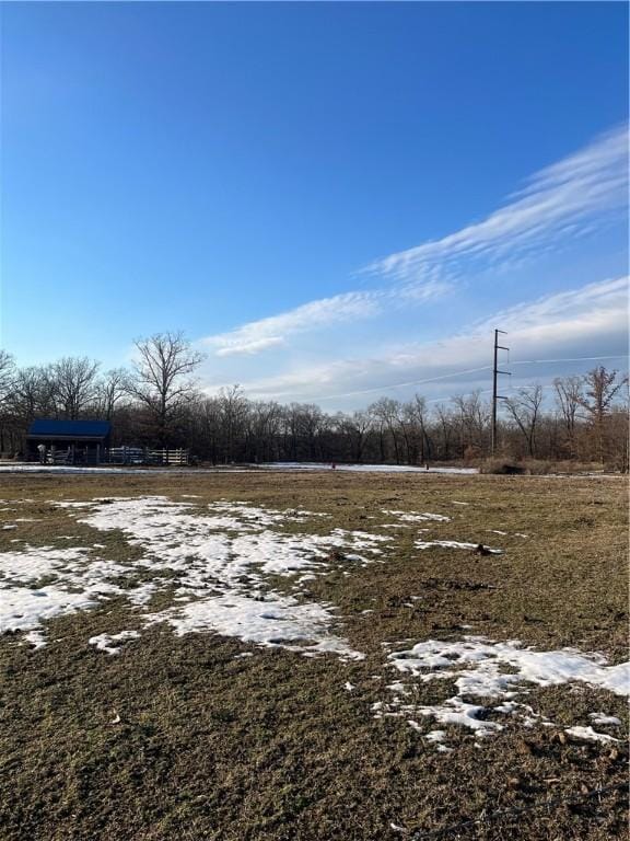 view of yard featuring a rural view