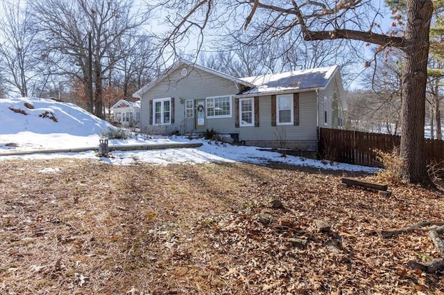 view of ranch-style house