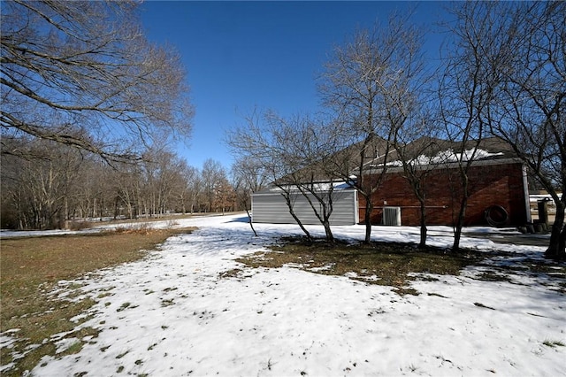 view of snow covered exterior