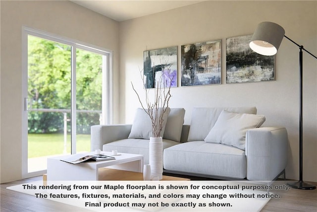 interior space featuring hardwood / wood-style flooring