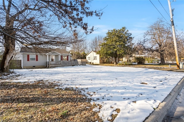 view of snowy yard