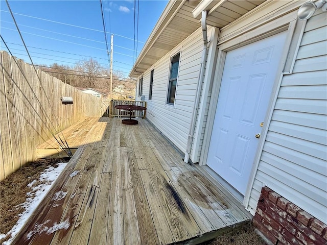 view of wooden terrace