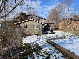 view of snowy exterior