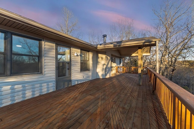 view of wooden terrace