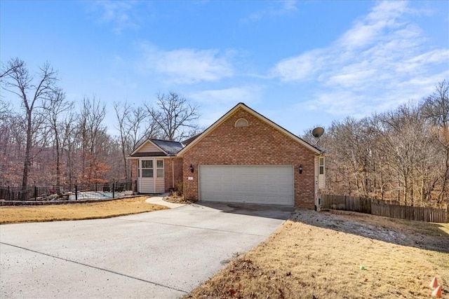 view of property featuring a garage