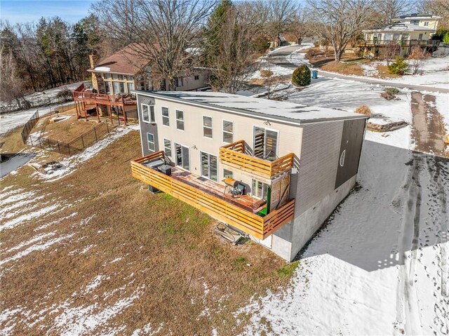 510 Chisholm Trl, Forsyth, MO 65653 - view of snowy aerial view
