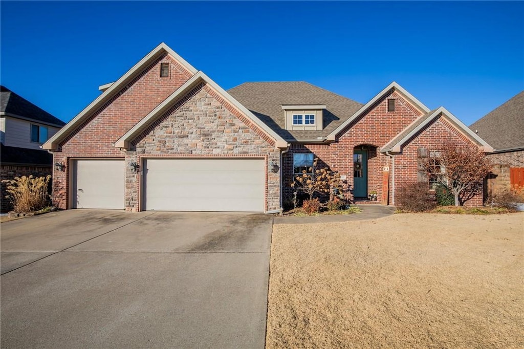 view of front of home featuring a garage