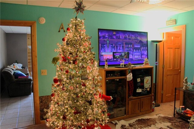 7 Viewpoint Dr, Eureka Springs, AR 72631 - living area featuring a paneled ceiling