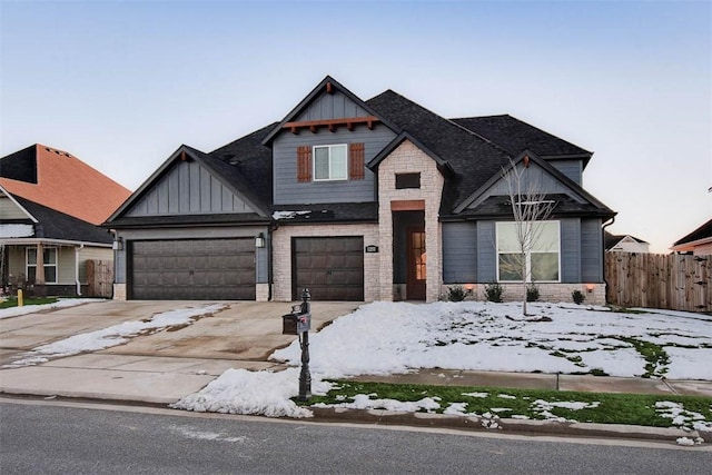 view of front of house featuring a garage