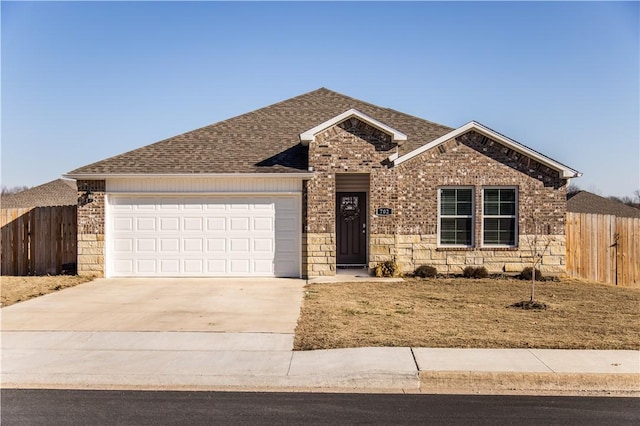 ranch-style house with a garage