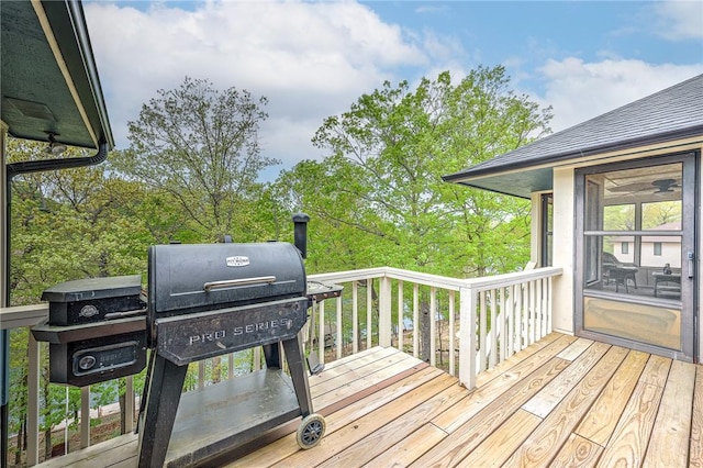 deck with grilling area