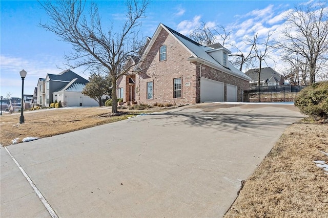 view of home's exterior with a garage