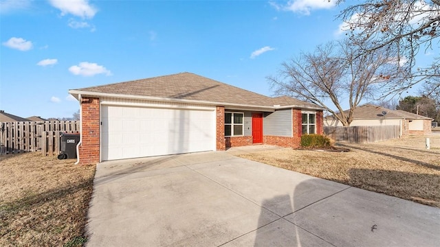 ranch-style house with a garage