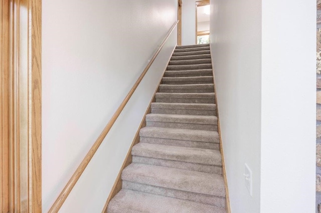 stairway with carpet