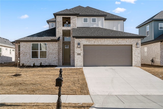 view of front of home featuring a garage