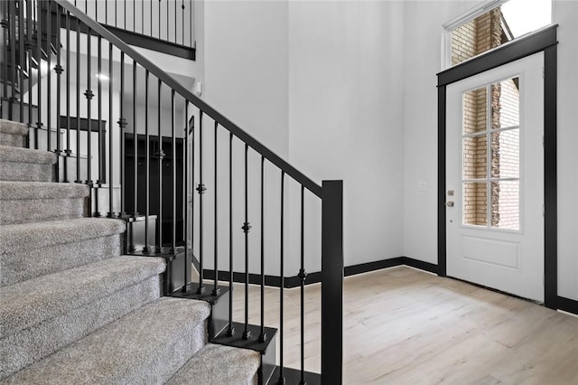 foyer featuring light hardwood / wood-style flooring