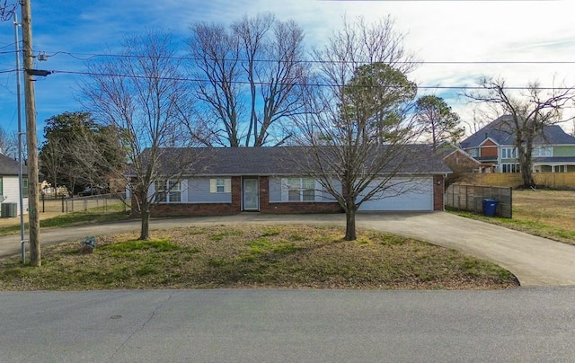 ranch-style house featuring cooling unit