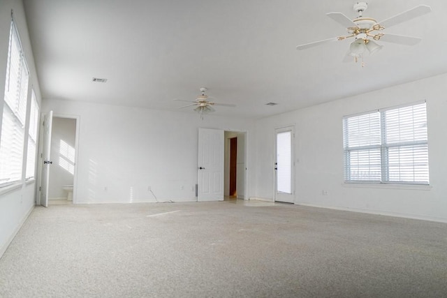 unfurnished room featuring ceiling fan