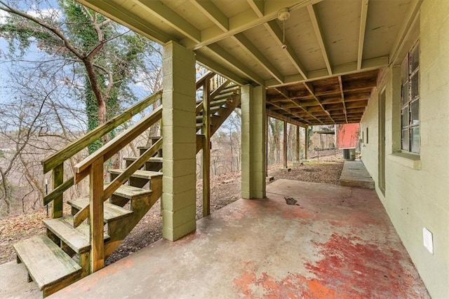 55 Ridgeway Ave, Eureka Springs, AR 72632 - view of patio featuring stairway