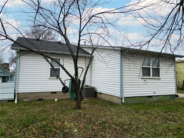 view of property exterior with central air condition unit