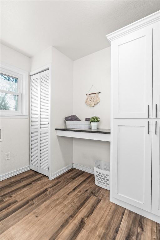 interior space featuring dark hardwood / wood-style floors