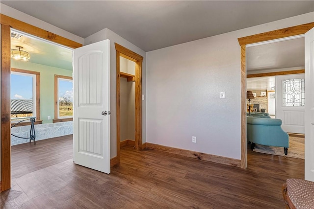 bedroom featuring dark wood-type flooring