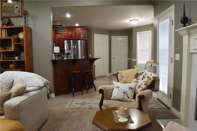 view of carpeted living room