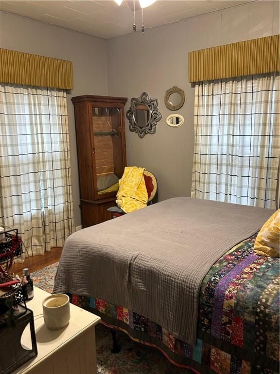 bedroom featuring hardwood / wood-style flooring