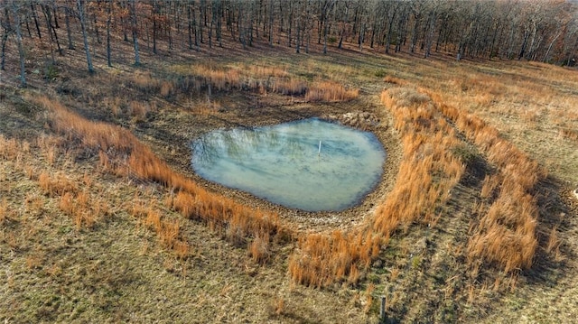 birds eye view of property with a rural view