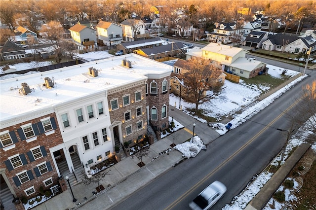 view of snowy aerial view