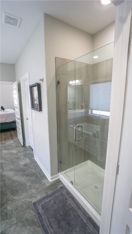 bathroom with walk in shower