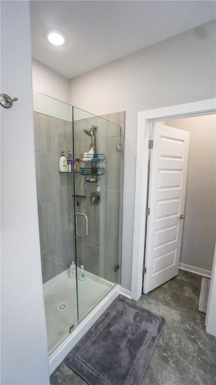 bathroom with walk in shower