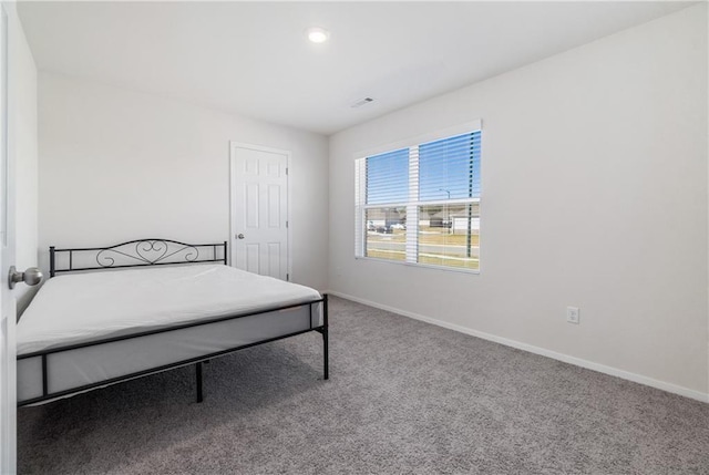 view of carpeted bedroom