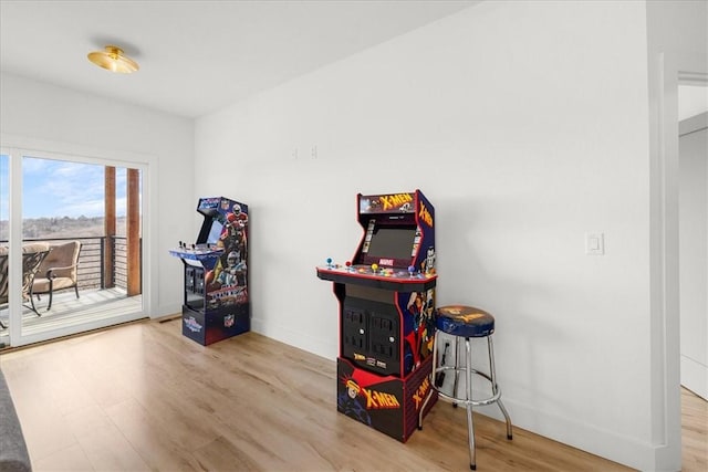 9188 Park Rd, Rogers, AR 72756 - misc room featuring baseboards and wood finished floors