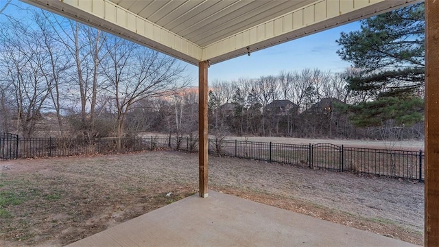 view of yard with a patio area