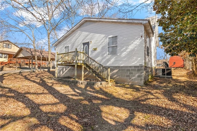 view of rear view of property