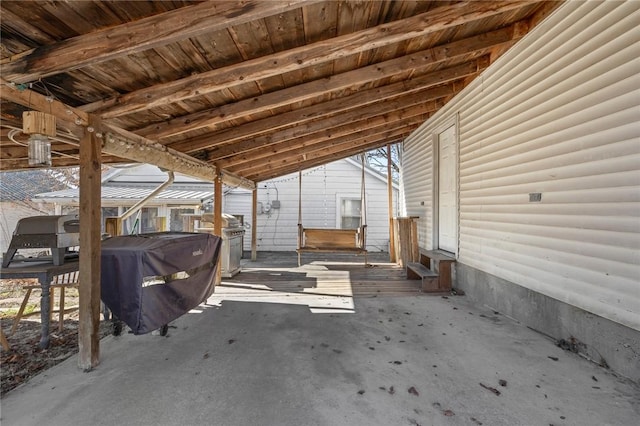 view of patio featuring grilling area