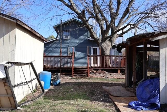 exterior space with a wooden deck